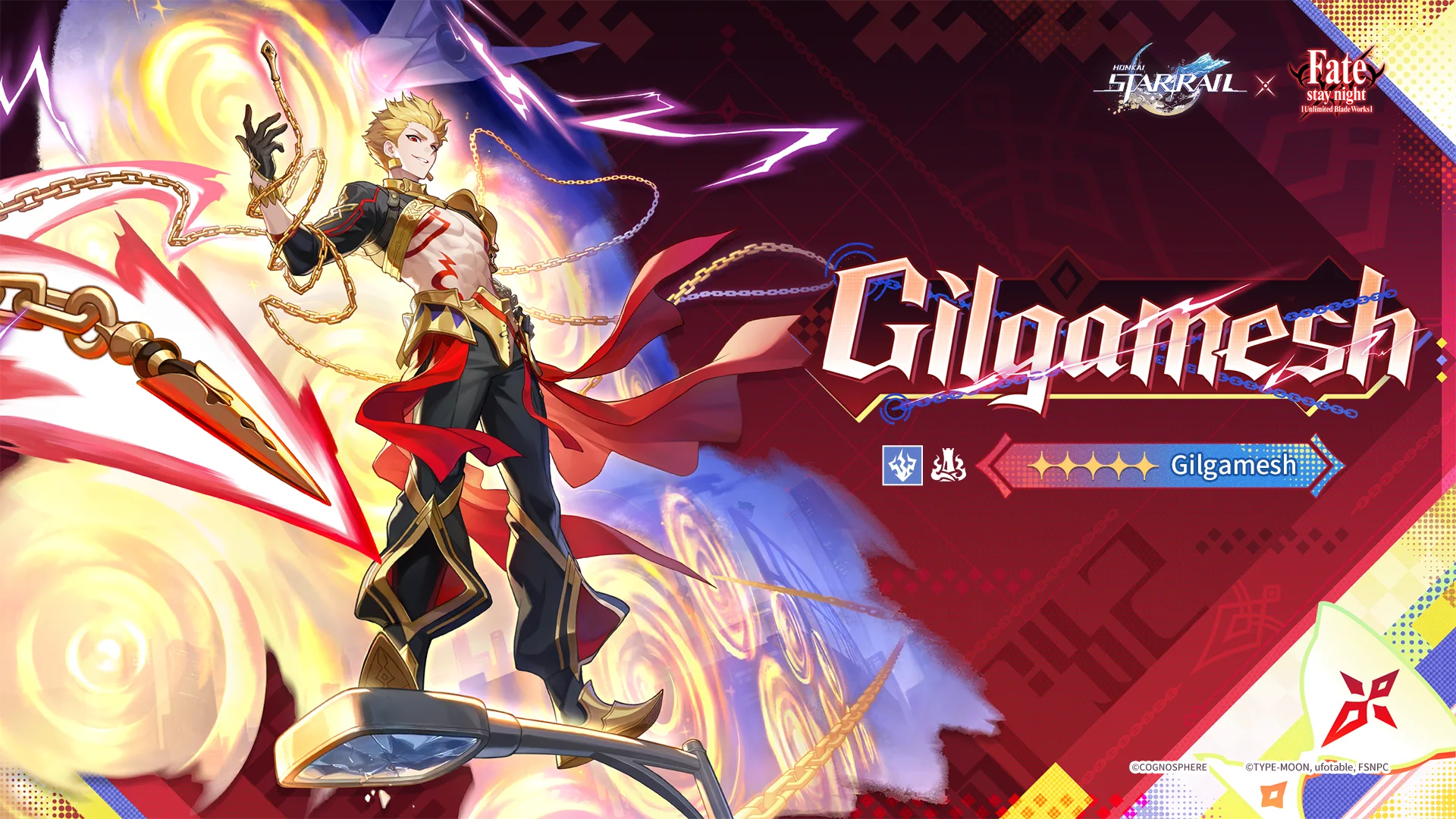 Official Honkai: Star Rail Fate collab Gilgamesh artwork