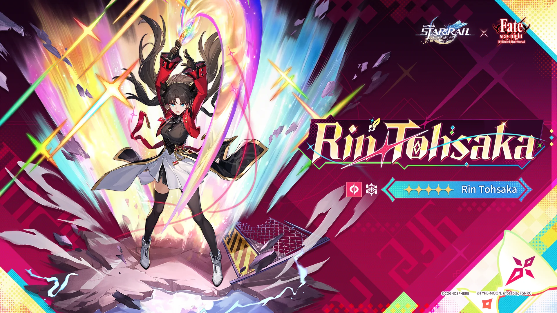 Official Honkai: Star Rail Fate collab Rin Tohsaka artwork